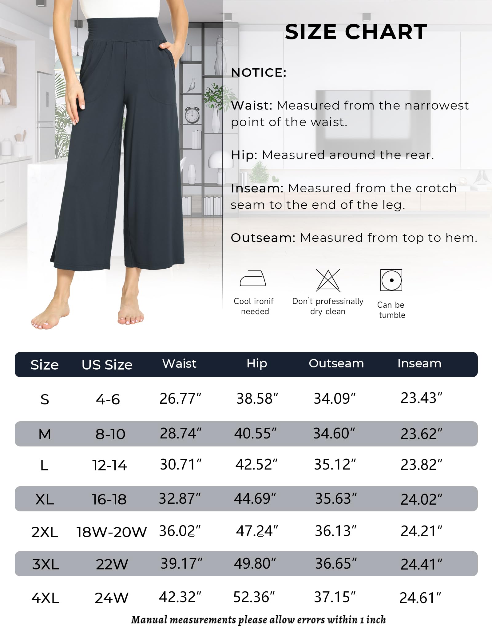 GYS Bamboo Flowing Wide-Leg Lounge Pants