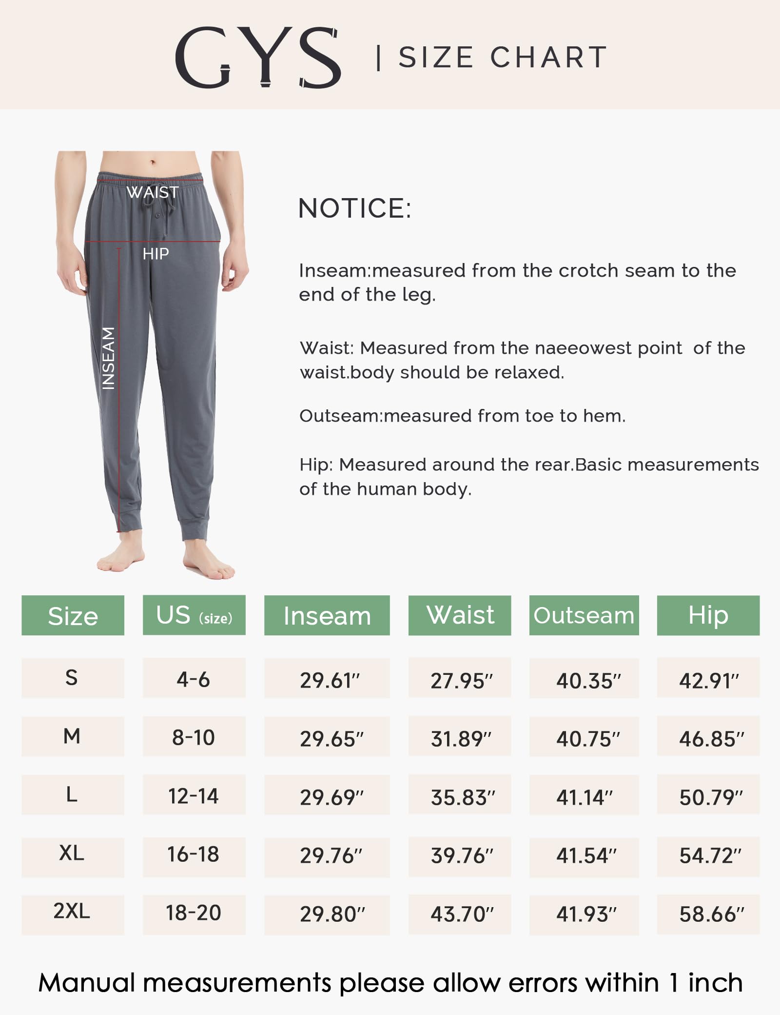 GYS Bamboo Casual Soft Lounge Pants