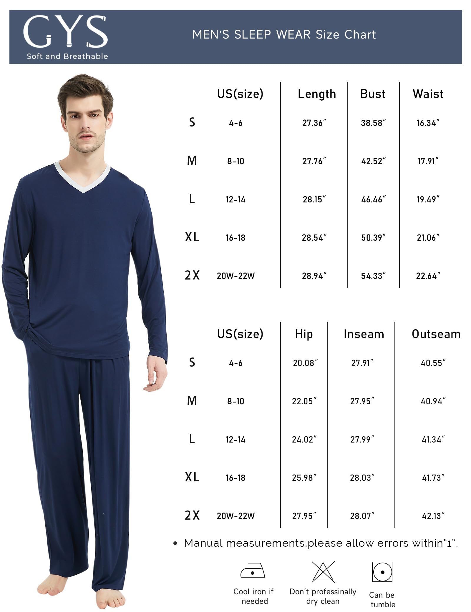 GYS Bamboo Essential V-Neck Pajama Set