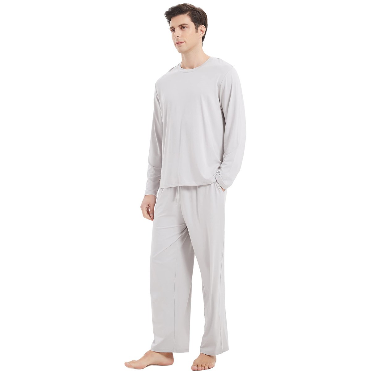 GYS Men's Bamboo Viscose Pajama Sets Long Sleeve Sleepwear - GYS