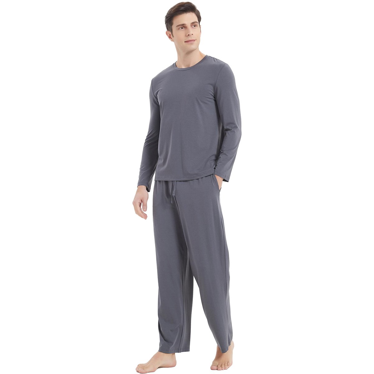 GYS Men's Bamboo Viscose Pajama Sets Long Sleeve Sleepwear - GYS