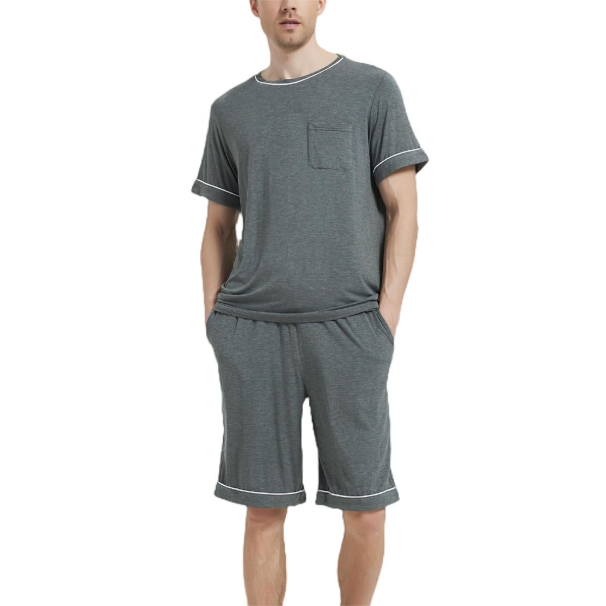 Men's Bamboo Viscose Short Sleeve Top and Shorts - GYS