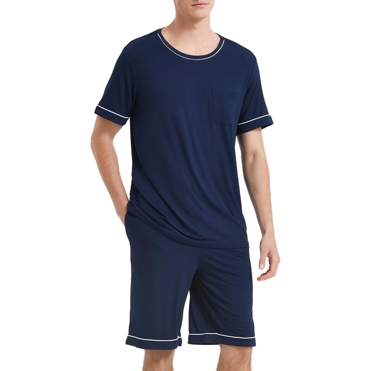 Men's Bamboo Viscose Short Sleeve Top and Shorts - GYS