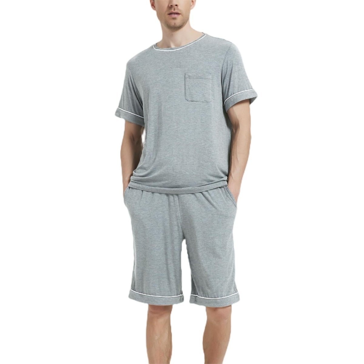 Men's Bamboo Viscose Short Sleeve Top and Shorts - GYS