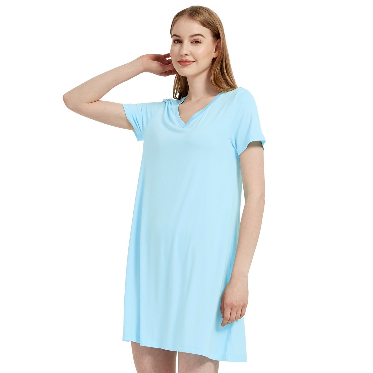 Women's bamboo Viscose Short Sleeve V - Neck - GYS