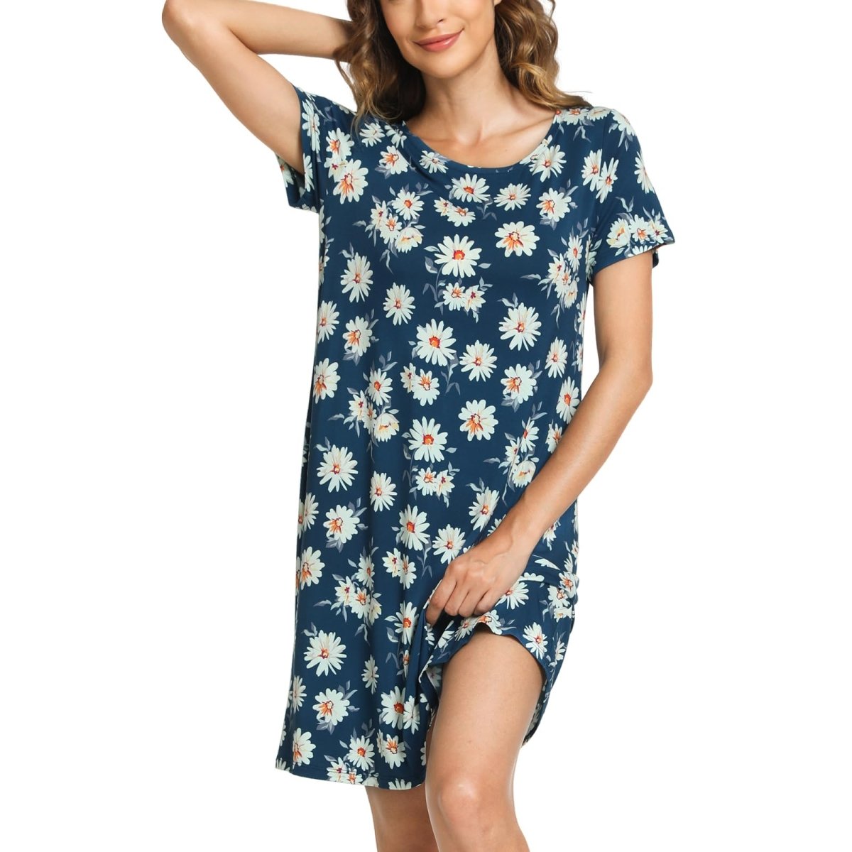 Women's Bamboo Viscose Soft Comfy Sleep Dress - GYS